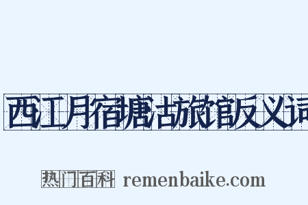 西江月宿塘沽旅馆反义词是什么意思的图片